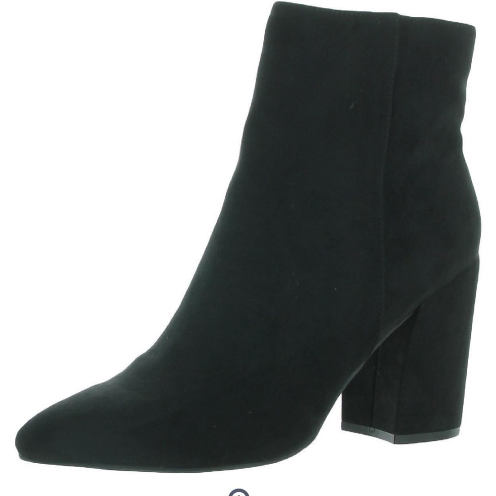 🖤 NIB Sugar Evvie Black Chelsea Booties | Pointed Toe | Sz 11 | Chunky Heel